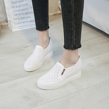 Letné duté trendy dámske topánky, priedušné biele topánky, univerzálne nazúvacie topánky, ležérne pohodlné, odolné proti opotrebovaniu, mokasíny