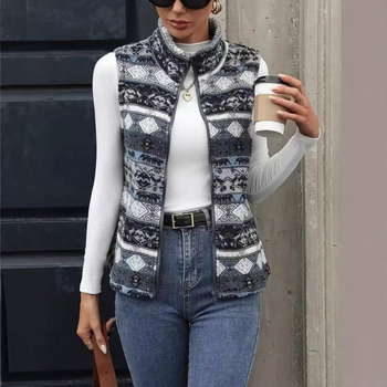 Euroopa ja Ameerika Ühendriikide piiriülene kuum kahepoolne lihvimisega lukuga kardigan vabaaja etnilise stiili naiste vest sõltumatu jaama uus