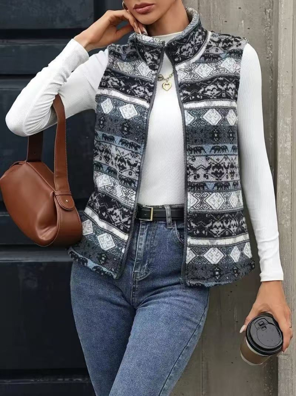 Euroopa ja Ameerika Ühendriikide piiriülene kuum kahepoolne lihvimisega lukuga kardigan vabaaja etnilise stiili naiste vest sõltumatu jaama uus