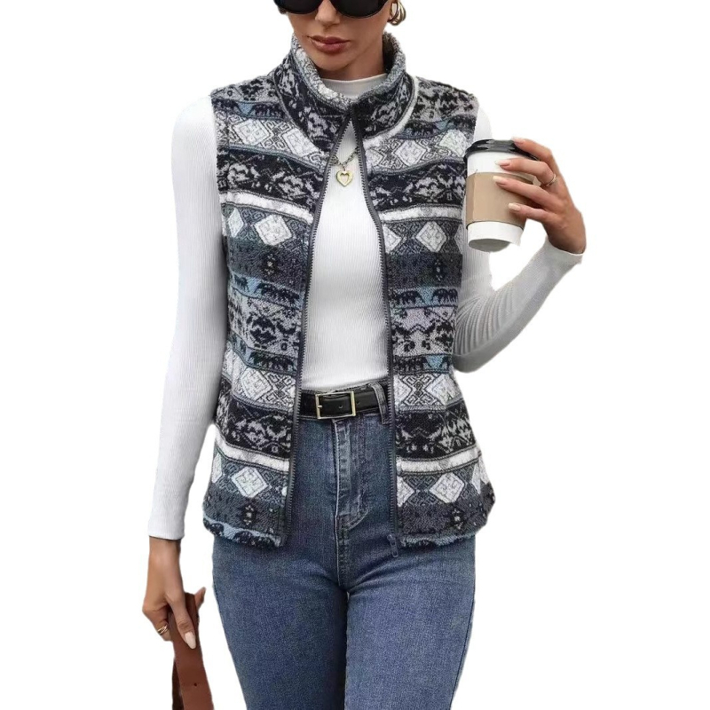 Euroopa ja Ameerika Ühendriikide piiriülene kuum kahepoolne lihvimisega lukuga kardigan vabaaja etnilise stiili naiste vest sõltumatu jaama uus