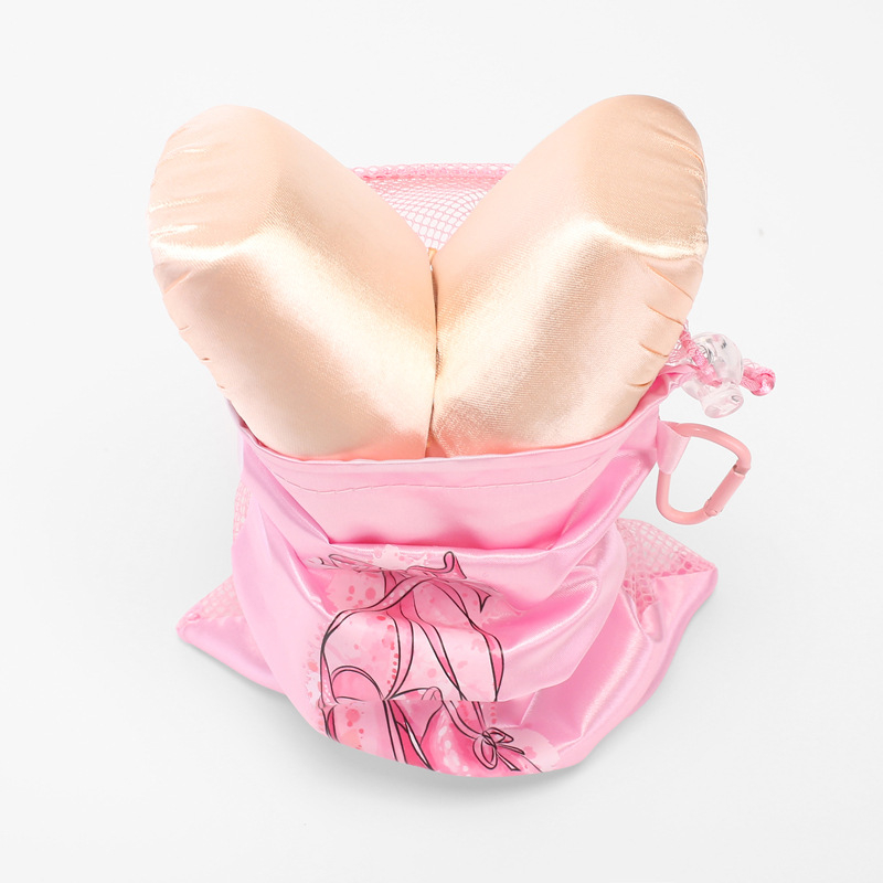 Tarpvalstybinis tinklinis kvėpuojantis šokių batelių laikymo krepšys vaikams, suaugusiems, moterims, baleto batelių krepšys, specialus šokių raišteliu užsegamas krepšys