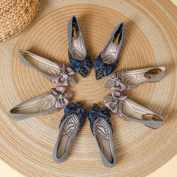 Νέα γυναικεία παπούτσια Φθινόπωρο 2024, κομψά γυναικεία παπούτσια, με μαλακό πάτο, στυλ Chanel, με χαμηλό τακούνι, μονόστρωμα, με χοντρό τακούνι, μυτερά μονόστρωμα για γυναίκες.