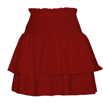 Na sklade cezhraničná európska a americká móda jednofarebné dámske oblečenie letné nové módne skladané sukne sexy horúce dievča lotosový list sukňa