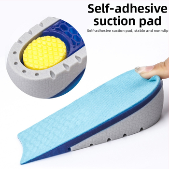 TPE-st kõrgendav poolpadi meestele ja naistele pehme ja mugav sportlik nähtamatu kärgstruktuuriga elastne, mitte väsinud jalga kõrgendav sisetald