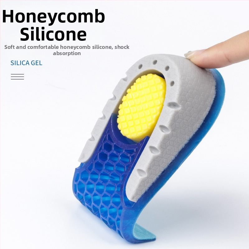 TPE-st kõrgendav poolpadi meestele ja naistele pehme ja mugav sportlik nähtamatu kärgstruktuuriga elastne, mitte väsinud jalga kõrgendav sisetald