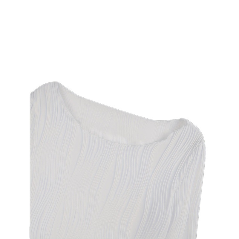 2023 Európsky a americký cezhraničný top s okrúhlym výstrihom na začiatku jesene, trendy štýlový štíhly top s dlhým rukávom a odhalenou kľúčnou kosťou, štíhly vzhľad, ľahký top pre dospelých