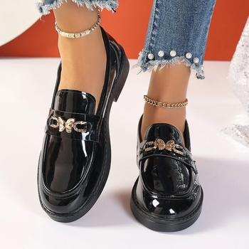 Nauji, japoniški, plius dydžio, britiško stiliaus, odiniai moteriški bateliai, 2024 m. rudens nauji, japoniški JK stori, užsegami, prancūziški mokasinai.