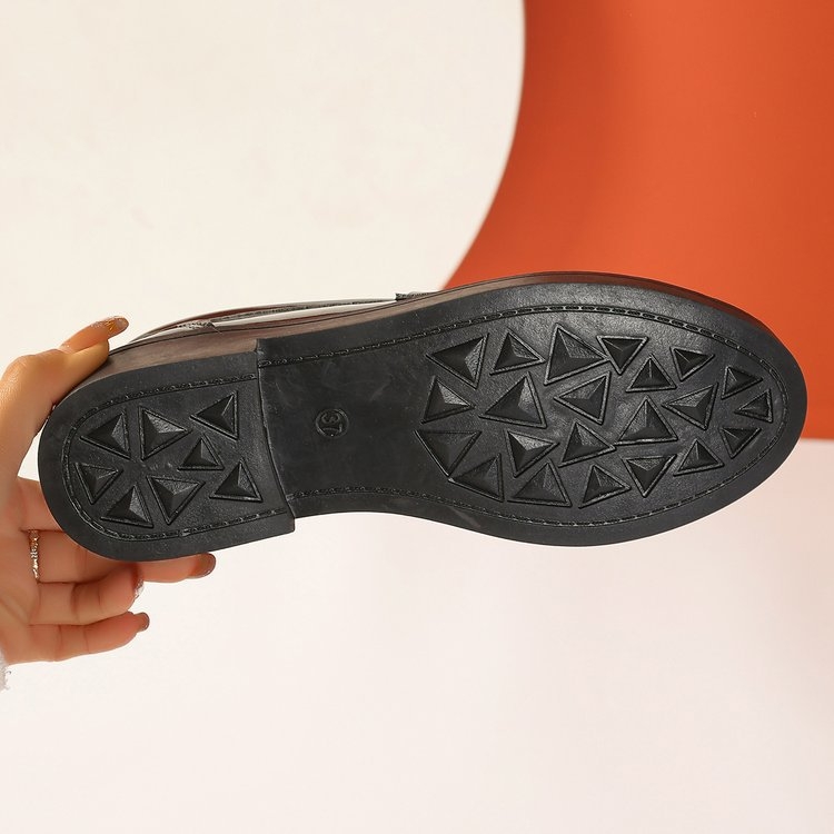 Nauji, japoniški, plius dydžio, britiško stiliaus, odiniai moteriški bateliai, 2024 m. rudens nauji, japoniški JK stori, užsegami, prancūziški mokasinai.