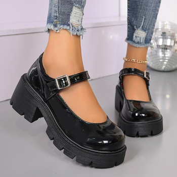 2025. aasta kevadised pluss-suuruses Mary Jane naiste kingad, paksu kontsaga, platvormiga, Jk vormiriietusega ühesugused kingad, kõrged kontsad, naiste retro inglise keel