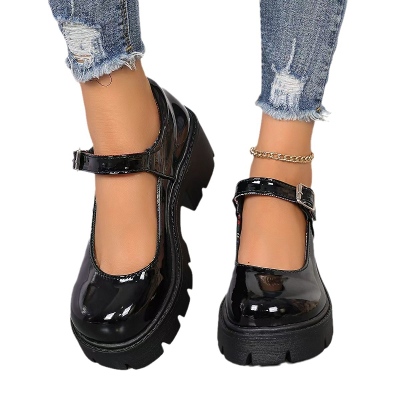 2025. aasta kevadised pluss-suuruses Mary Jane naiste kingad, paksu kontsaga, platvormiga, Jk vormiriietusega ühesugused kingad, kõrged kontsad, naiste retro inglise keel