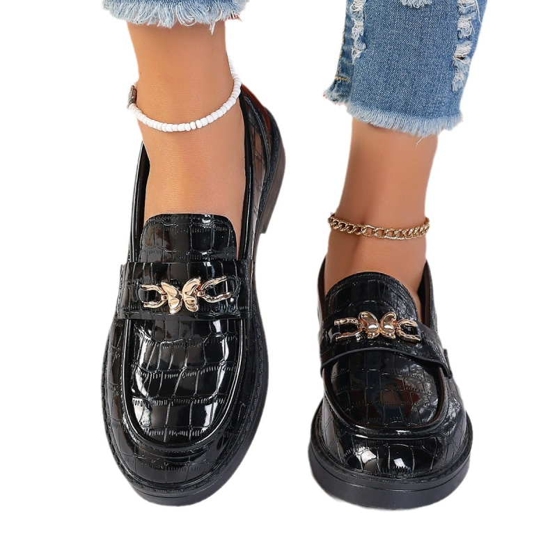 Dámske mokasíny, jarné nové ležérne dámske jednovrstvové topánky, univerzálne vysokoškolské ploché nazúvacie kožené topánky v britskom štýle