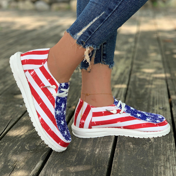 Εξωτερικό Εμπόριο Άνοιξη και Καλοκαίρι Νέα Star Boat Shoes 2023 Ευρωπαϊκά και Αμερικανικά Γυναικεία Casual και Άνετα Υφασμάτινα Παπούτσια Γυναικεία Flats Γυναικεία Παπούτσια Χονδρική