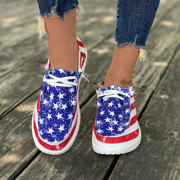 Εξωτερικό Εμπόριο Άνοιξη και Καλοκαίρι Νέα Star Boat Shoes 2023 Ευρωπαϊκά και Αμερικανικά Γυναικεία Casual και Άνετα Υφασμάτινα Παπούτσια Γυναικεία Flats Γυναικεία Παπούτσια Χονδρική