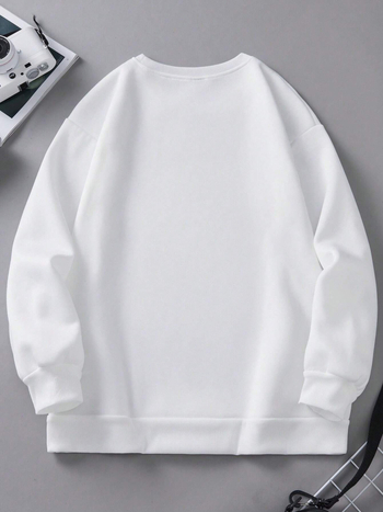 Dámsky sveter s okrúhlym výstrihom a potlačou písmen - ležérny pulóver s dlhým rukávom na jeseň a zimu, prateľný v práčke