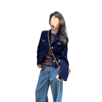 Αμερικανικό Στυλ Ρετρό Σχεδιασμός Αίσθησης Εξειδίκευσης Ρετρό Στυλάτο Αντιγηραντικό Μπουφάν Γυναικείο Φθινοπωρινό Νέο Casual Ολόσωμο Κοντό Κοστούμι Γυναικείο