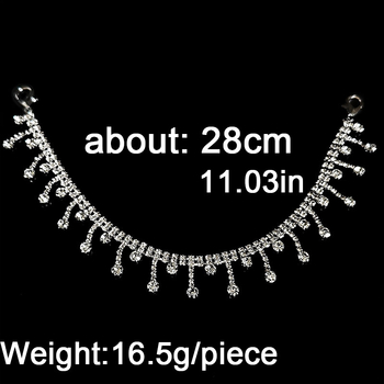 Vieglas, greznas, rhinestones ķēdītes audekla kurpes, Martin Boots apavu aksesuāri, dimanta iestrādātas Super Flash daudzpusīgas kurpes, ķēdītes personības ķēdītes rotaslietas, modes preces