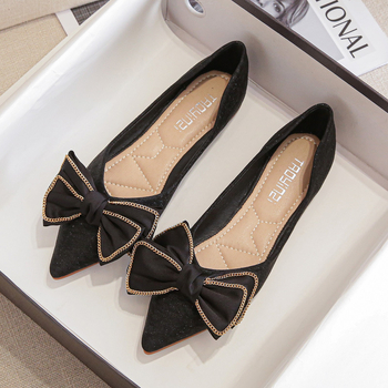 Dámske balerínky s špicatou špičkou, nový štýl z roku 2024, mašľa, malá veľkosť 33-34, veľká veľkosť 41-43, mäkká podrážka, šnurovanie, ktoré neunaví vaše nohy.