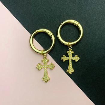 Χονδρική Punk Vintage Alloy Pearl Diamond Cross Shoe Buckle Martin Boots Γυναικεία Αξεσουάρ Παπουτσιών Κρεμαστό Μπρελόκ Σταυρού
