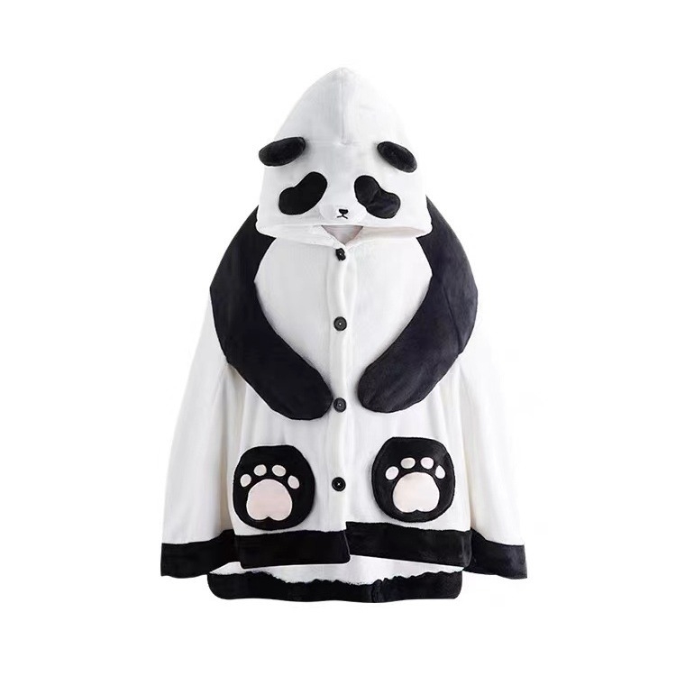 National Treasure Panda öösärk, konditsioneeri tekk, sall, neemekorallfliisist laisk keep