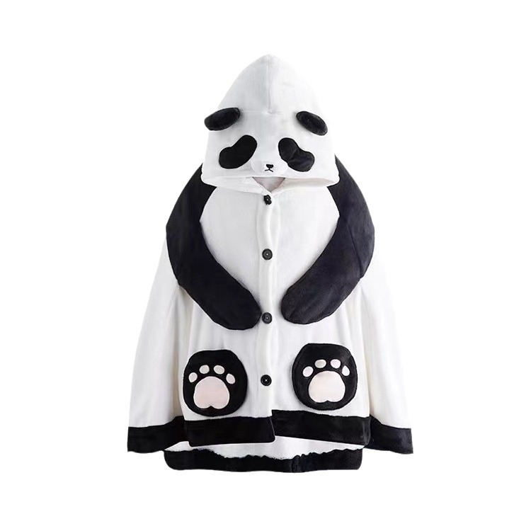 National Treasure Panda öösärk, konditsioneeri tekk, sall, neemekorallfliisist laisk keep