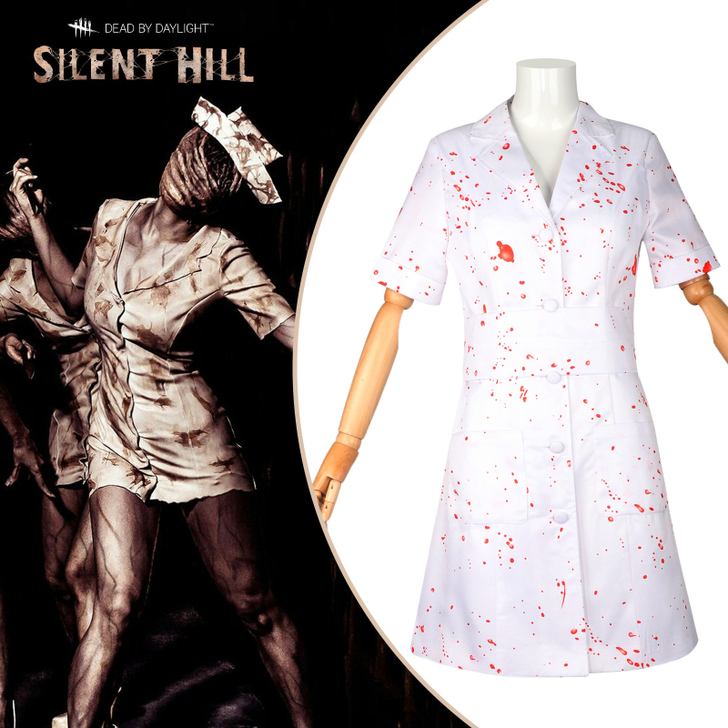 Silent Hill 2RE sieviešu medmāsas apģērbs Silent Hill šausmu zombiju izdevuma spēle medmāsas loma Comic-Con vīriešu un sieviešu spēles