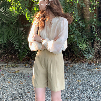 Rūpnīcas tiešā pārdošana Jaunas Retro ķemmētas kokvilnas Bermudu salas augstas jostasvietas platas bikses Sieviešu vasaras brīvas, tievējošas ikdienas šorti