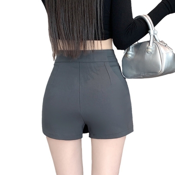 Γυναικεία φούστα με ψηλή μέση και πτυχώσεις Real Shot, μόδα 2023, νέα κοντή φούστα, αδυνάτισμα, αισθητική, μισή φούστα
