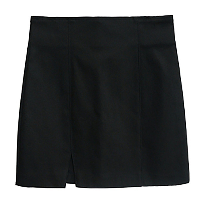 Letná čierna sukňa 2024, dámska nová nepravidelná krátka sukňa s rozdelenými bokmi, krátka sukňa s vysokým pásom a zoštíhľujúca krátka sukňa