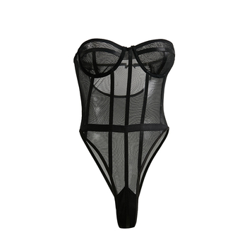 Prekogranično Prekogranično Proljeće i ljeto Novo vanjskotrgovinsko mrežasto donje rublje s ljepljivom kosti Europa i Amerika Seksi perspektiva Bez naramenica Tvrtka za oblikovanje tijela s otvorenom datotekom