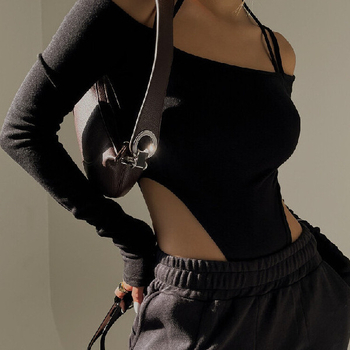 Εξωτερικό Εμπόριο Διασυνοριακό Amazon 2024 Χειμώνας Hot Sexy Μονόχρωμο Κολάρο χωρίς Στράπλες Halter Μακρυμάνικο Jompon Γυναικείο