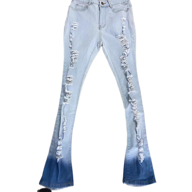 Jesenné 2023 Nové európske a americké štýlové pouličné trendy internetové celebrity s vysokým pásom, strečové džínsy pre ženy, zahraničný obchod, export, dámske nohavice