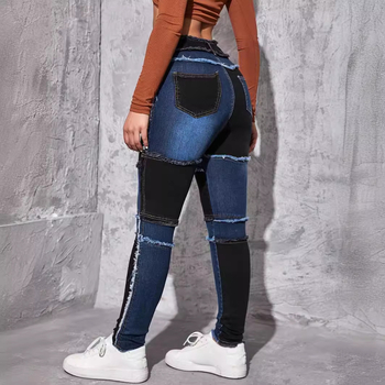 Slim Fit Amazon European and American Color Matching Factory Direct Jeans New Pond Cross-border Jeans Women 2024 Dámske oblečenie
