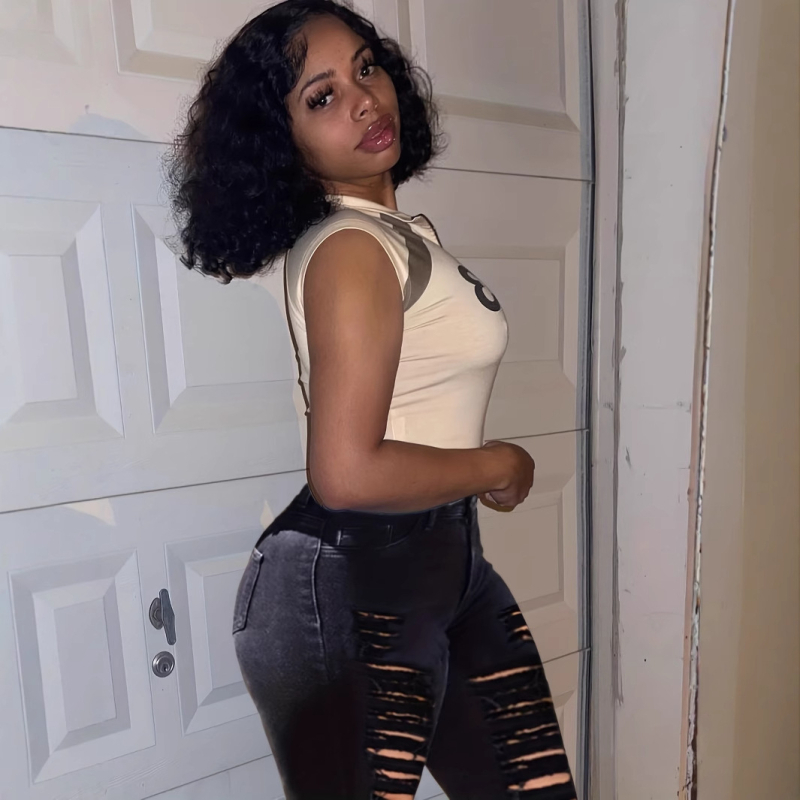 AliExpress Európske a americké ležérne módne univerzálne veľké roztrhané džínsy Dámske trendy personalizované roztrhané elastické legíny pre žobrákov