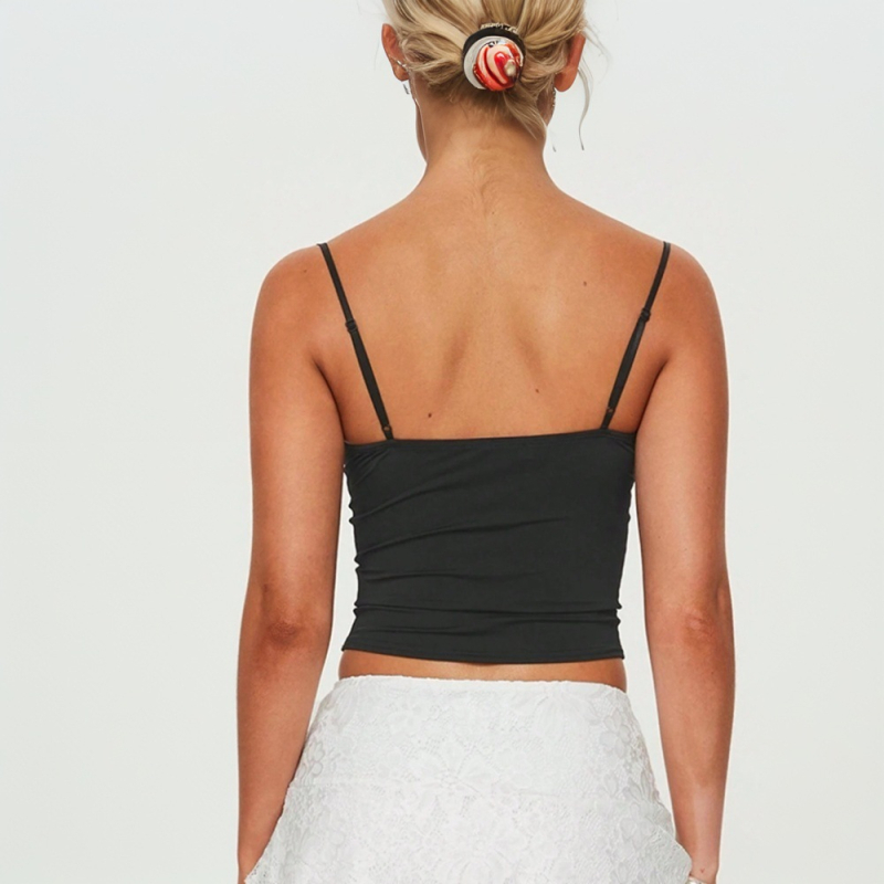 2025 Európska a americká cezhraničná móda Malé tielko Jar a leto Nové dámske krátke bez rukávov Slim Top od Amazonu