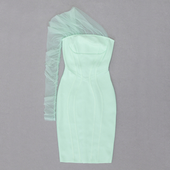 Amazon Fashion priehľadné sieťované dlhé rukávy bez chrbta, úzke puzdrové mini šaty s výšivkou