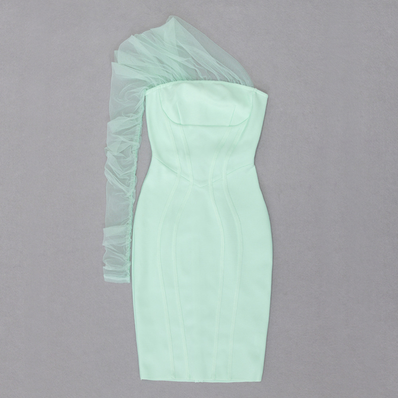 Amazon Fashion priehľadné sieťované dlhé rukávy bez chrbta, úzke puzdrové mini šaty s výšivkou