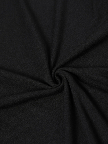 Dámske módne čierne tričko so zlatým vzorom na pery, ležérne s krátkym rukávom a okrúhlym výstrihom