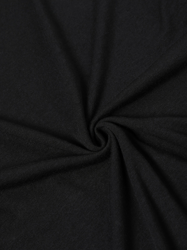 Dámske módne čierne tričko so zlatým vzorom na pery, ležérne s krátkym rukávom a okrúhlym výstrihom