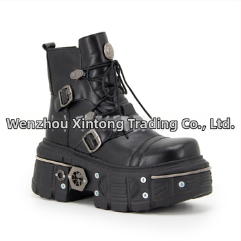 Cizme scurte Y2K cu fund gros 2024, cizme Martin transfrontaliere pentru comerț exterior european și american, stil gotic, cizme punk de locomotivă pentru femei