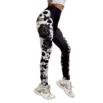Dámske bežecké športové nohavice s úzkym strihom, európske a americké módne nohavice na jogu, digitálne 3D tlačené, broskyňové, fitness nohavice