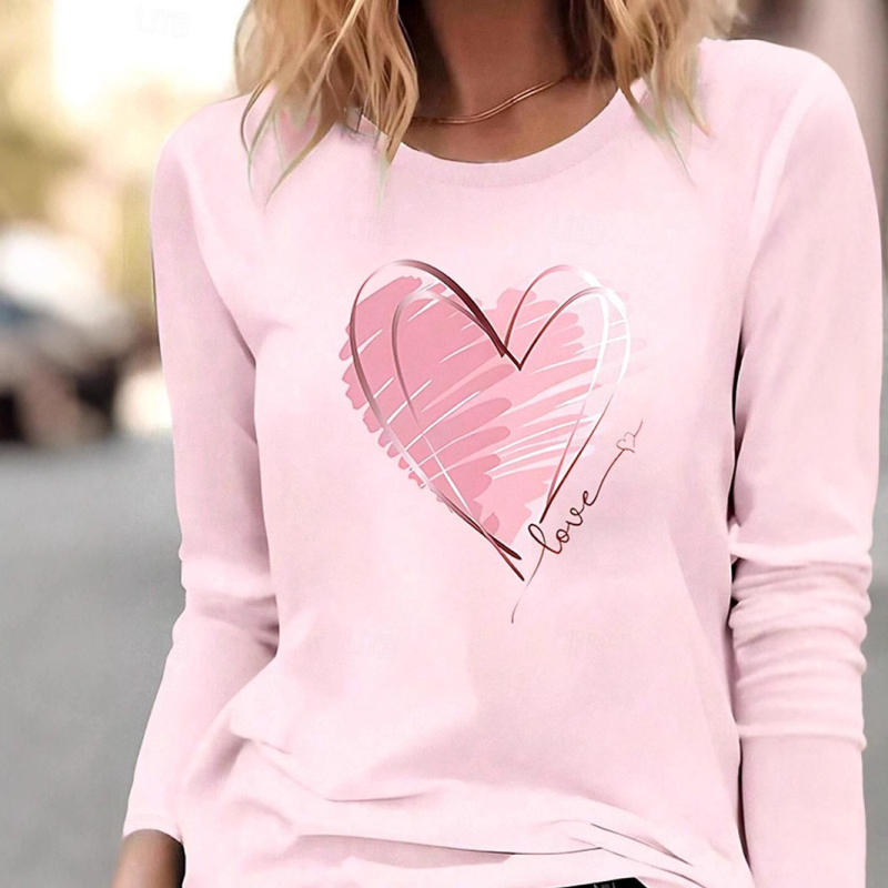 Zimska prekogranična europska i američka ženska neovisna stanica Amazon Crewneck 3D printana majica dugih rukava podržava fiksnu izradu