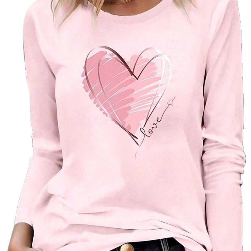 Zimska prekogranična europska i američka ženska neovisna stanica Amazon Crewneck 3D printana majica dugih rukava podržava fiksnu izradu