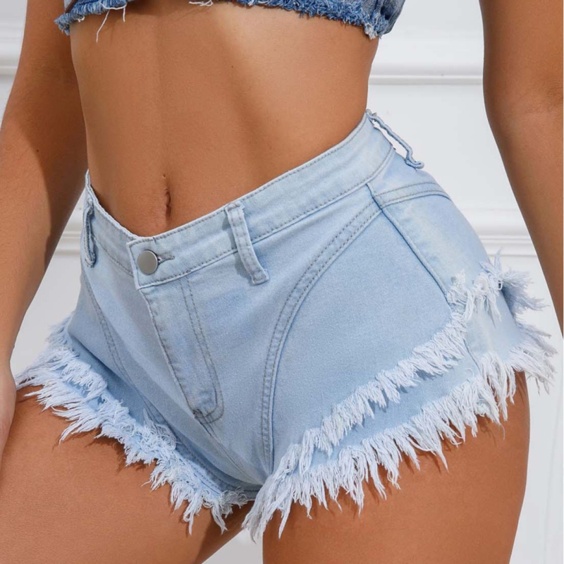 4013# Spot Cezhraničný zahraničný obchod Nezávislá stanica Letné ležérne džínsy Nové dámske džínsové šortky s vysokým pásom