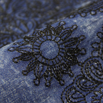 Νέα καλοκαιρινή φούστα τζιν με μικρό φουσκωτό σχέδιο και ρετρό κέντημα, πλυμένο με βολάν X2210