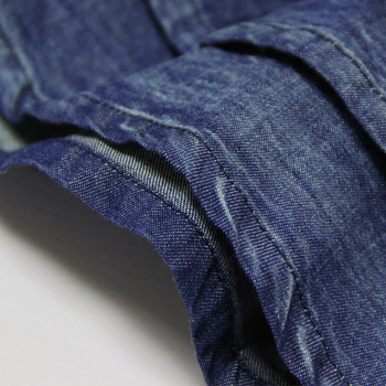 Νέα καλοκαιρινή φούστα τζιν με μικρό φουσκωτό σχέδιο και ρετρό κέντημα, πλυμένο με βολάν X2210