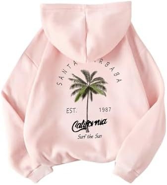 Ženske majice s kapuljačom i grafičkim printom Sweatyrocks s dugim rukavima i vezicom