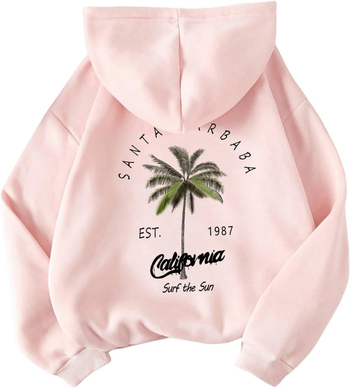 Ženske majice s kapuljačom i grafičkim printom Sweatyrocks s dugim rukavima i vezicom