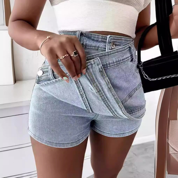 Prekogranična nova modna europska i američka uska seksi europska i američka ženska stilska M66513 rastezljiva uska traper hlača suknja