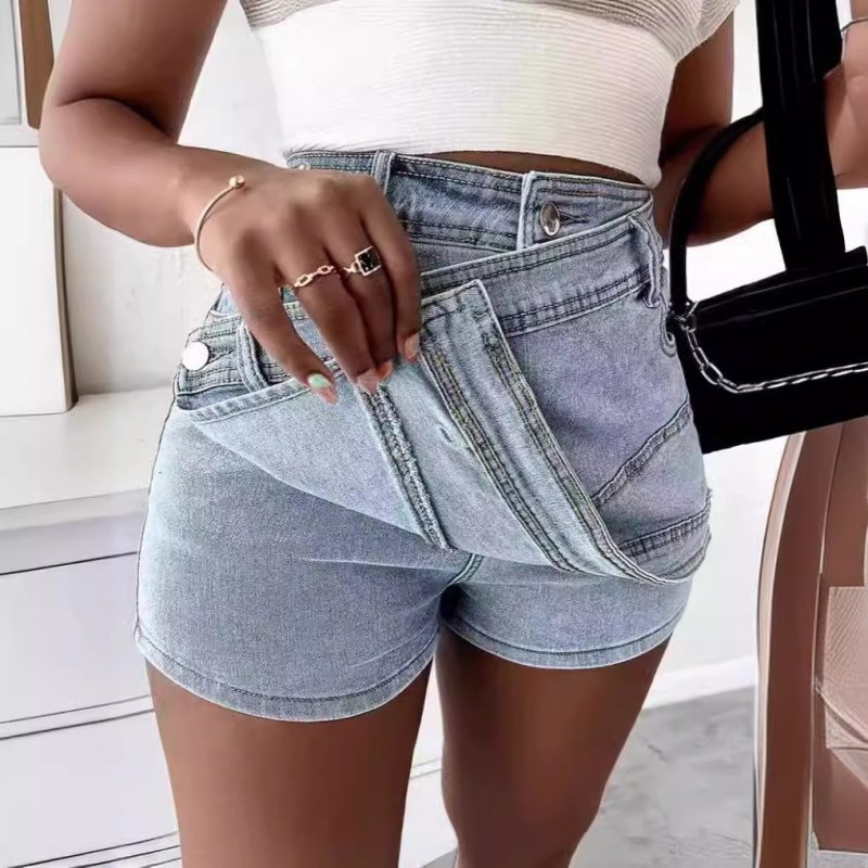 Prekogranična nova modna europska i američka uska seksi europska i američka ženska stilska M66513 rastezljiva uska traper hlača suknja