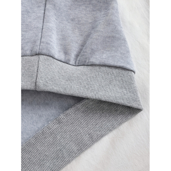 Дамски суичър с дълъг ръкав от полар и кенгуру